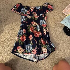 alterd state black floral romper M